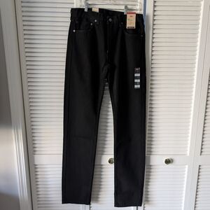 NWT Levi's Big & Tall 505 Regular Fit Black Jeans 34x38